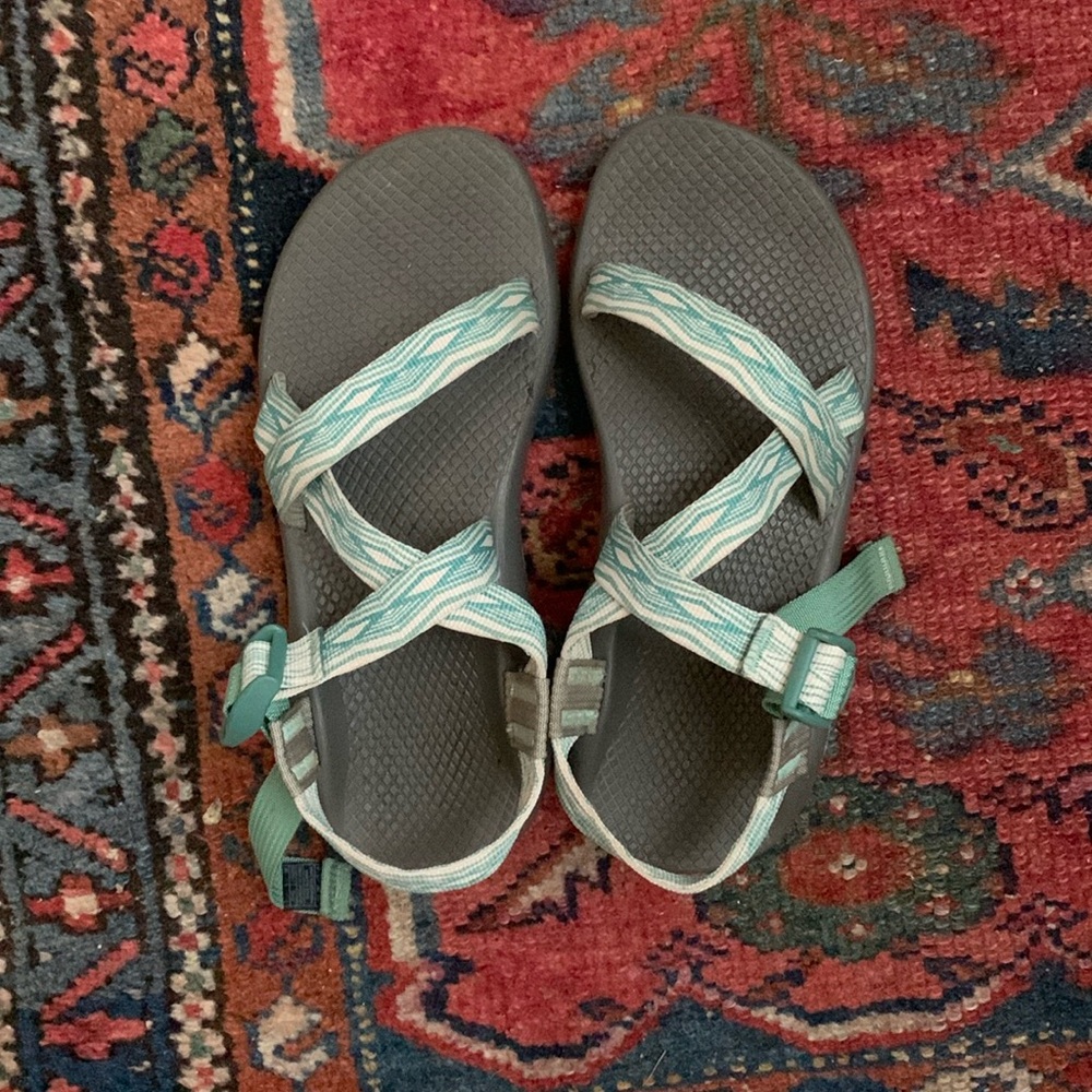 Chaco Women's Teal and Gray Z/Cloud Sandals